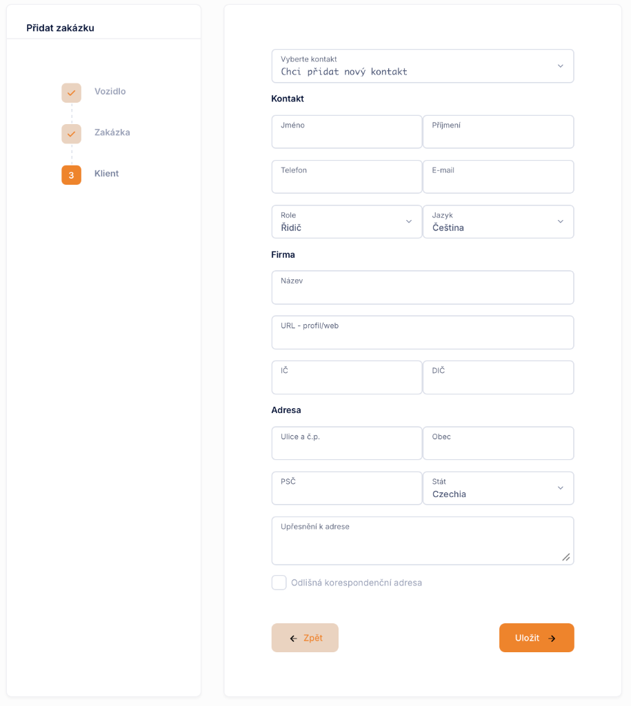 FCD Cloud – přidání klienta